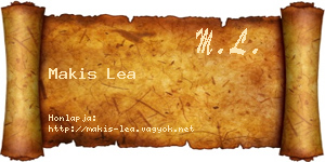 Makis Lea névjegykártya